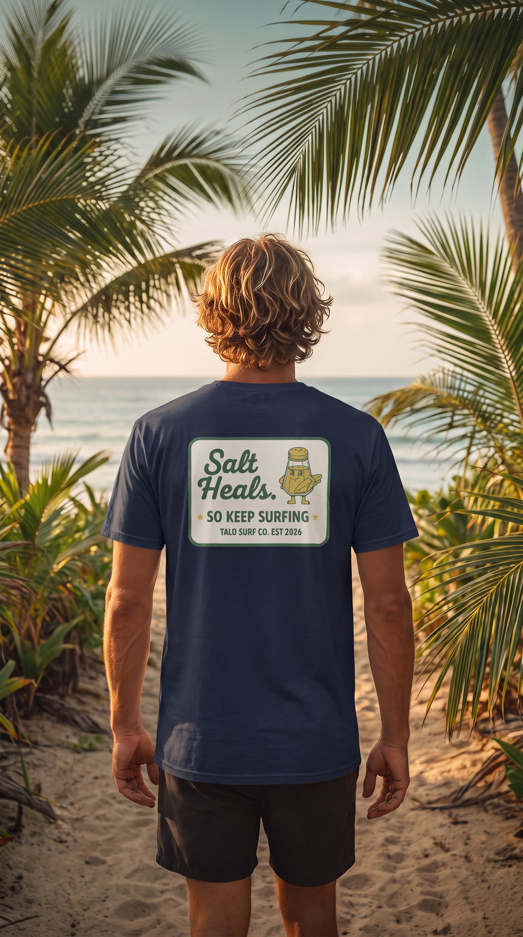 Men's Salt Heals Keep Surfing Tee
