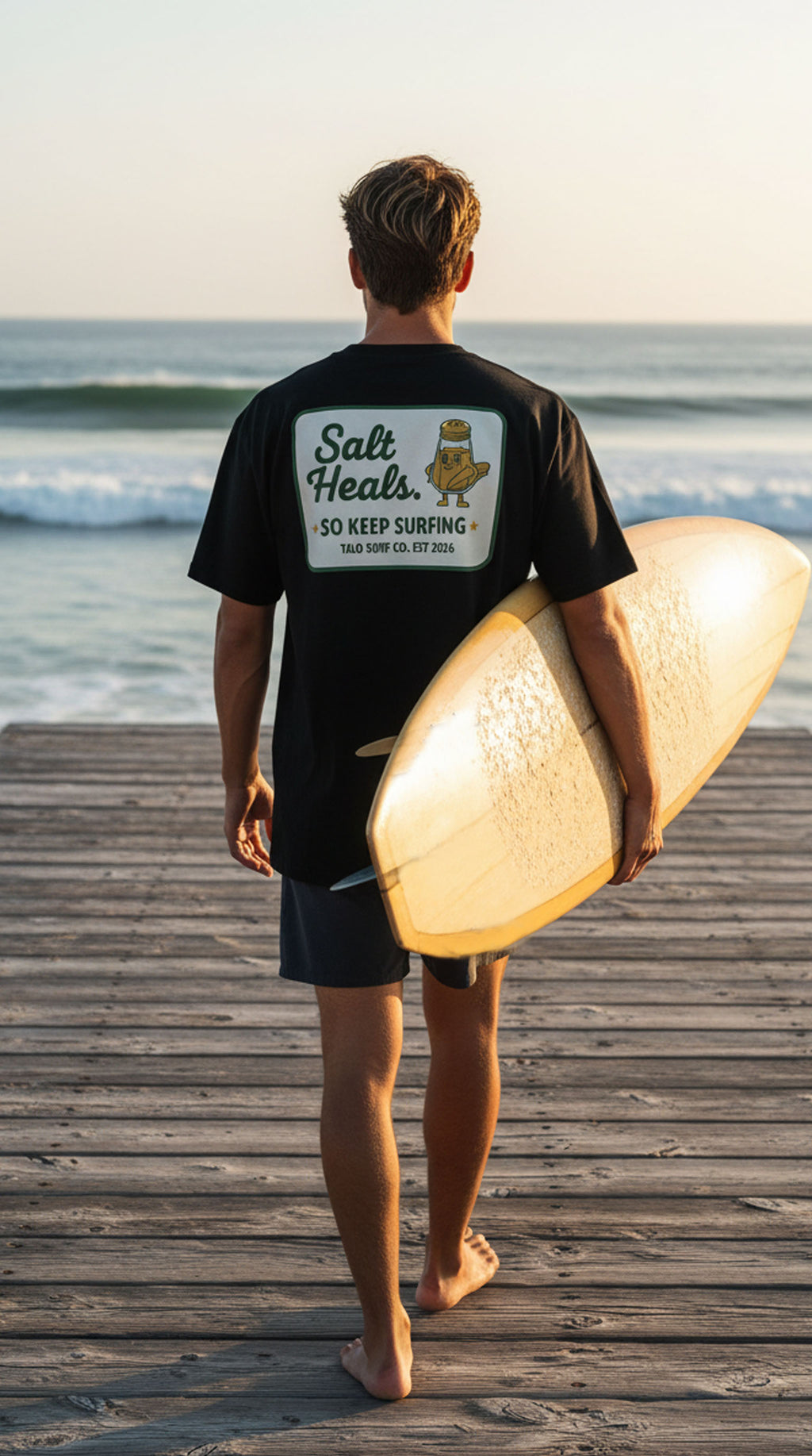 Men's Salt Heals Keep Surfing Tee