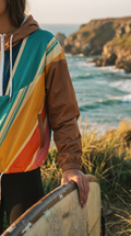 Women’s Stripped Cropped Windbreaker