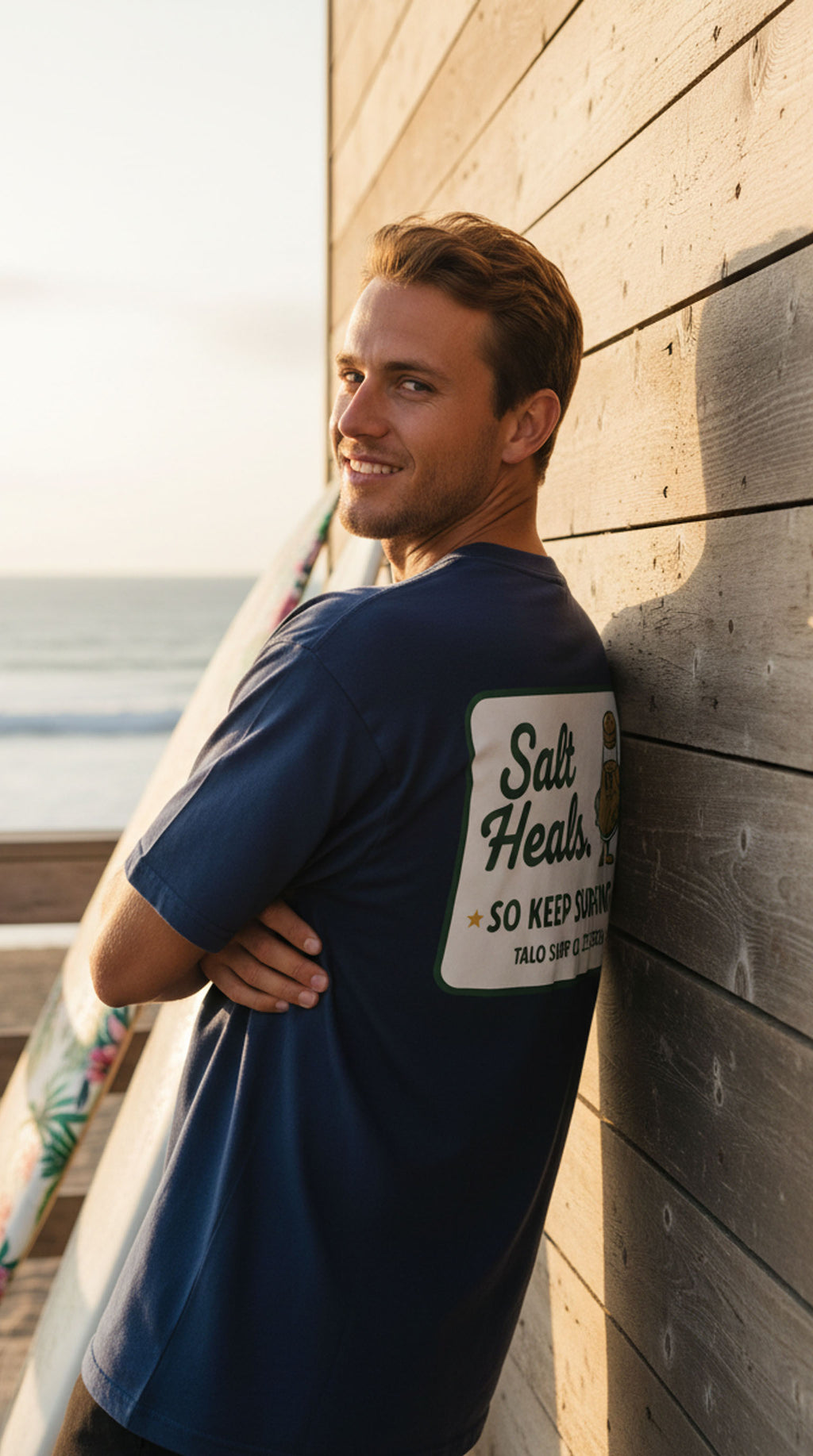 Men's Salt Heals Keep Surfing Tee