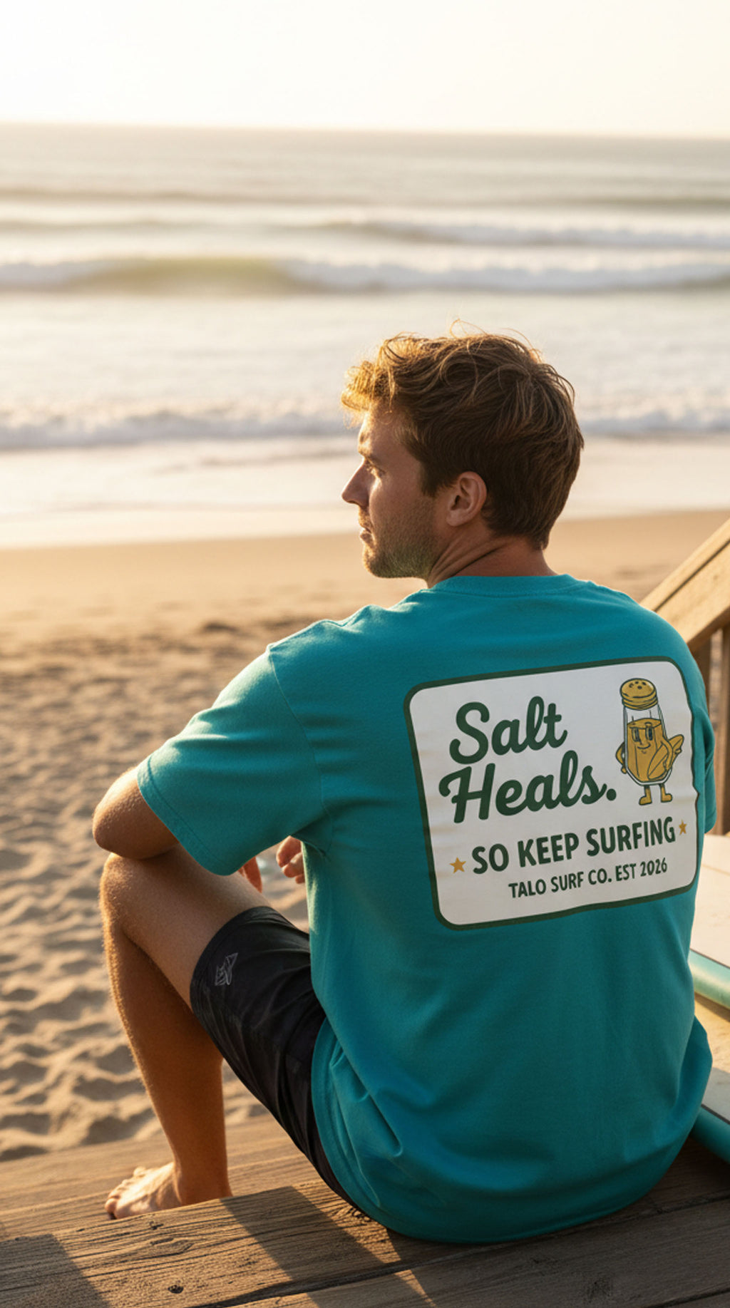 Men's Salt Heals Keep Surfing Tee