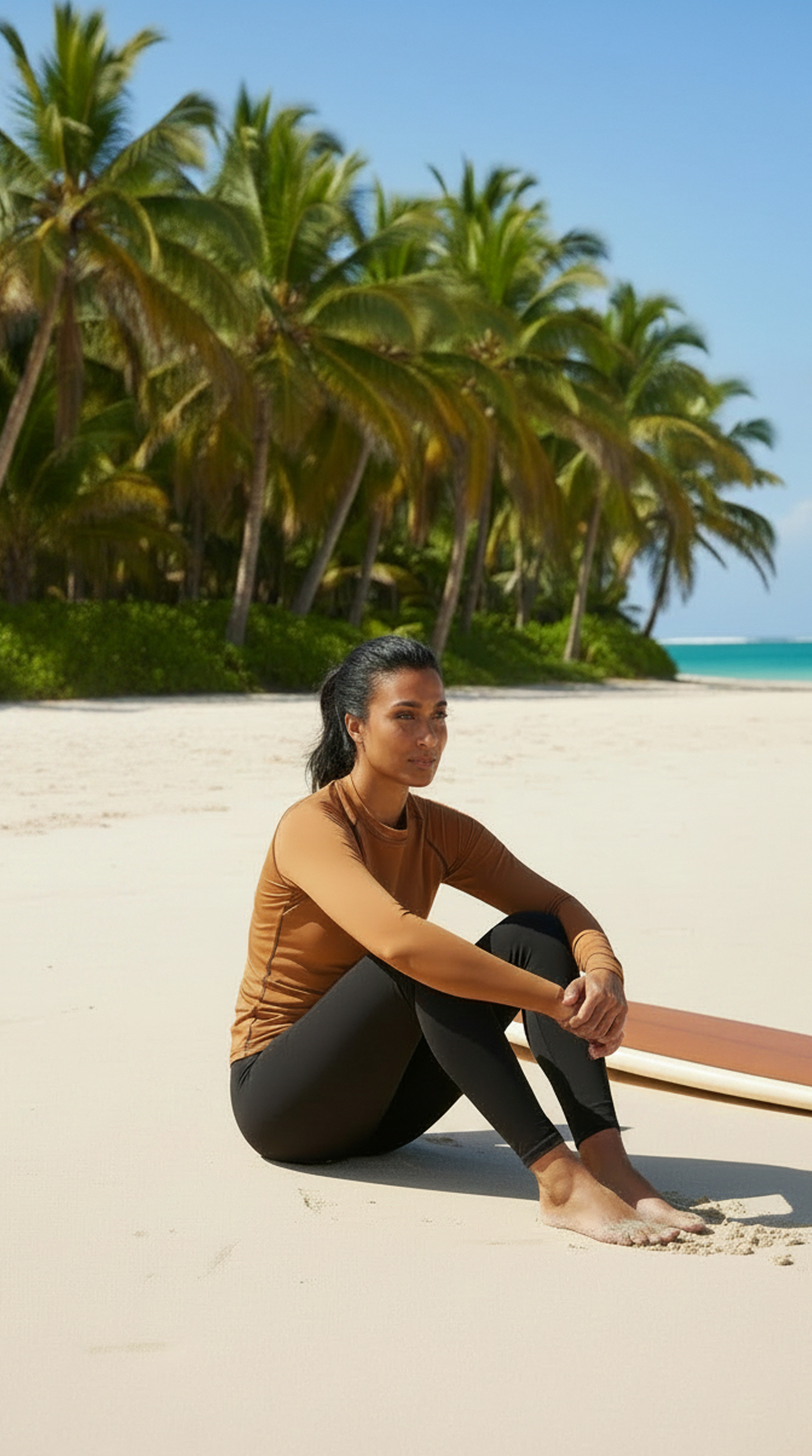Women's Brown Talo Rash Guard
