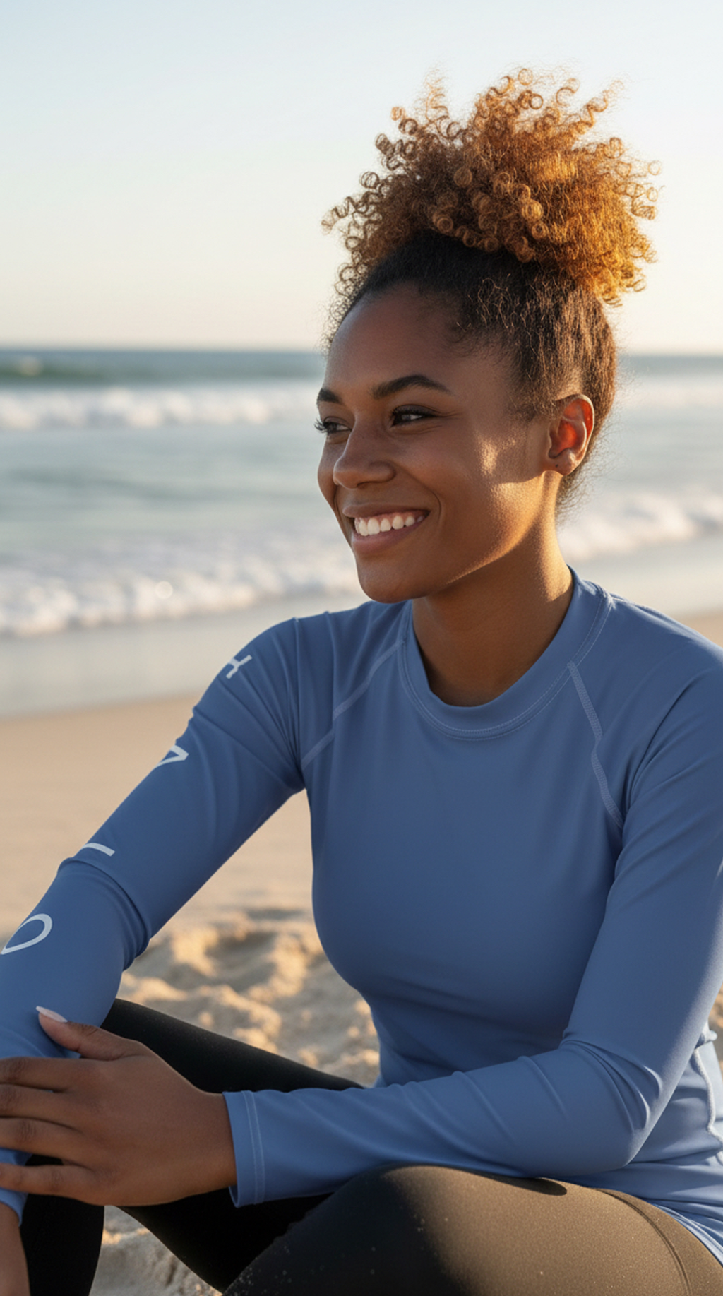 Women's Blue Talo Rash Guard