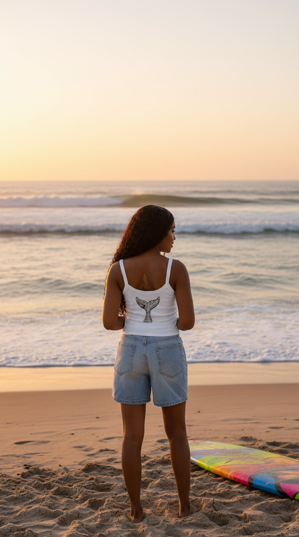 Women’s Whales Tale Micro-rib Tank Top